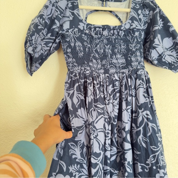 NWOT Free People Dress -Dear Delilah Blue Floral Puff
Sleeve Smocked dress - Picture 6 of 13